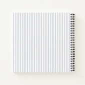 Carnet Typographie de baseball Rayures rouges blanches et (Dos)