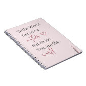 Carnet Typographie de citation de mère rose (Côté Droit)