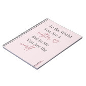 Carnet Typographie de citation de mère rose (Côté gauche)