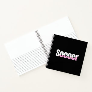 Carnet Typographie de football Art moderne Swish Abstrait