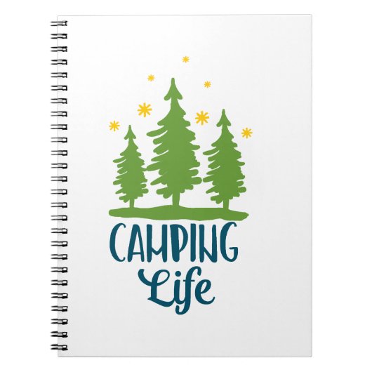 Carnet Typographie de la vie en camping (Devant)