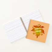 Carnet Typographie de l'humeur d'automne feuille d'érable (Intérieur)