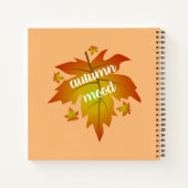 Carnet Typographie de l'humeur d'automne feuille d'érable (Dos)