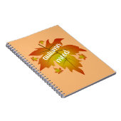 Carnet Typographie de l'humeur d'automne feuille d'érable (Côté Droit)