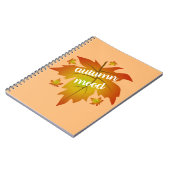 Carnet Typographie de l'humeur d'automne feuille d'érable (Côté gauche)