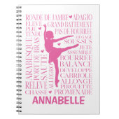 Carnet Typographie de Little Pink Ballerina (Devant)