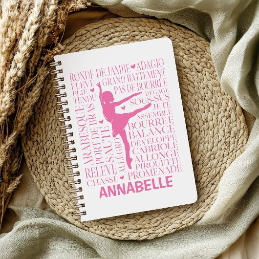 Carnet Typographie de Little Pink Ballerina