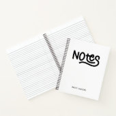 Carnet Typographie de notes d'écriture manuscrite gras mi (Intérieur)