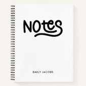 Carnet Typographie de notes d'écriture manuscrite gras mi (Devant)