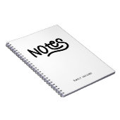 Carnet Typographie de notes manuscrites grasses minimalis (Côté Droit)