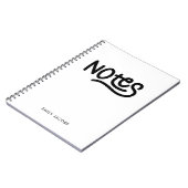Carnet Typographie de notes manuscrites grasses minimalis (Côté gauche)