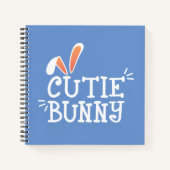 Carnet Typographie de Pâques de Bunny Cutie Simple | Carn (Devant)