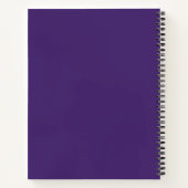 Carnet Typographie de script monogramme violet personnali (Dos)