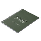 Carnet Typographie de script vert foncé moderne (Côté gauche)
