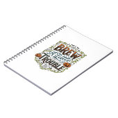 Carnet Typographie de sorcière d'Halloween Brasse Un Peu (Côté gauche)
