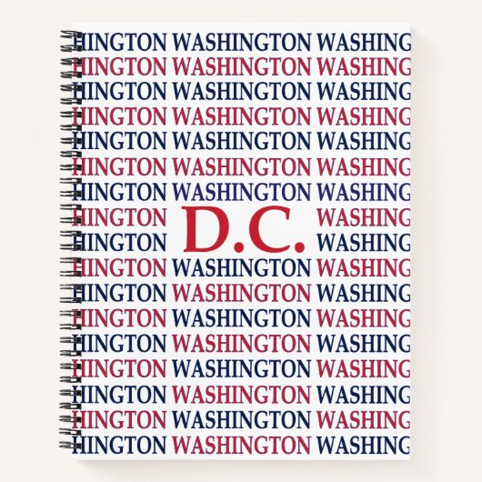 Carnet Typographie de Washington DC (Devant)