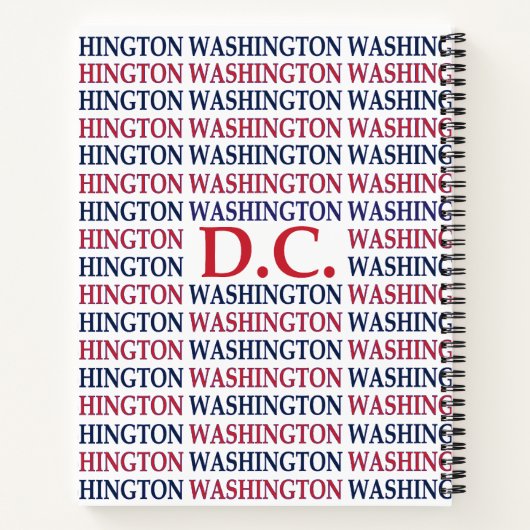 Carnet Typographie de Washington DC (Dos)