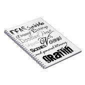 Carnet Typographie d'écriture mignonne Graffiti Scribbles (Côté Droit)