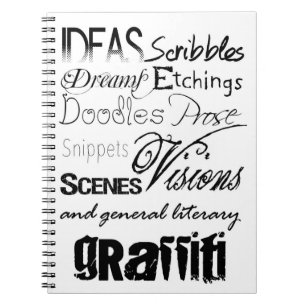 Carnet Typographie d'écriture mignonne Graffiti Scribbles