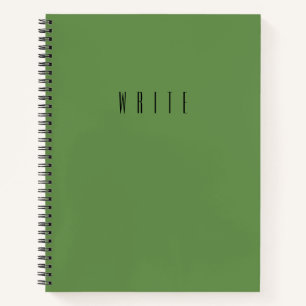 Carnet Typographie d'écriture verte Personnaliser