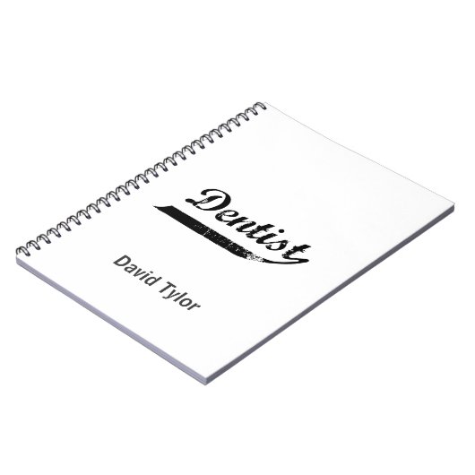 Carnet Typographie dentiste (Côté gauche)