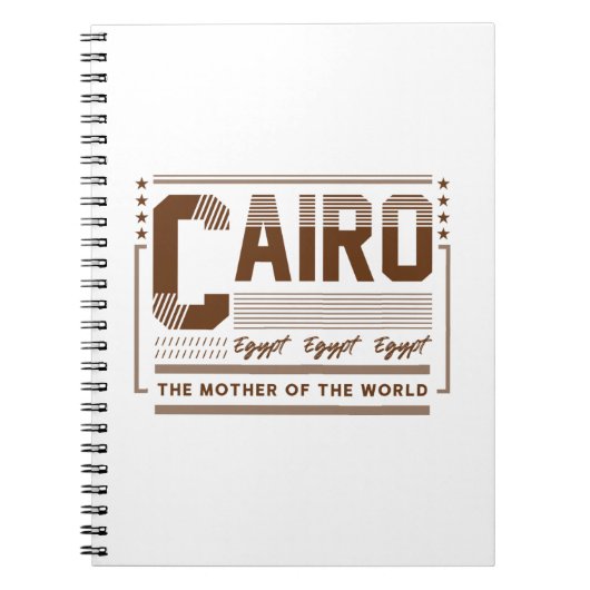 Carnet Typographie du Caire Égypte Graphique | Design Mod (Devant)