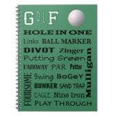 Carnet Typographie du GOLF (Devant)