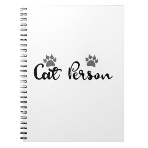 Carnet Typographie d'une personne de chat