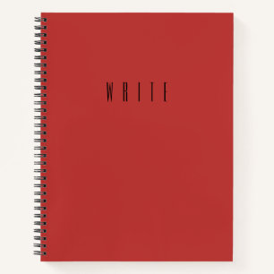 Carnet Typographie en écriture rouge