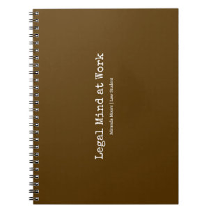 Carnet Typographie Esprit Juridique Étudiant en Droit Ten