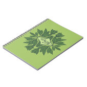 Carnet Typographie esthétique Feuille du printemps vert (Côté gauche)