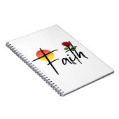 Carnet Typographie Faith Black avec rose (Côté Droit)