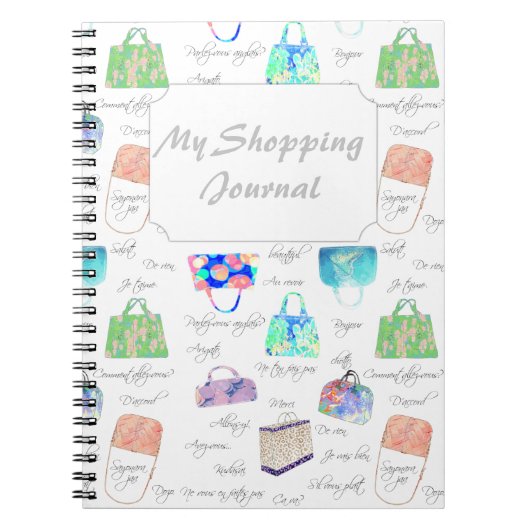 Carnet Typographie florale en pastel d'illustrations (Devant)