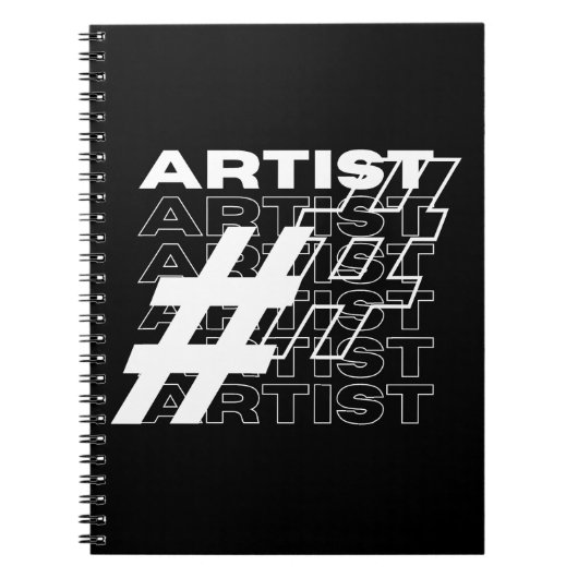 Carnet Typographie Hashtag d'Artiste (Devant)