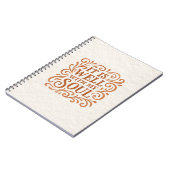 Carnet Typographie Il est bien avec mon âme (Côté gauche)