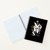 Carnet Typographie moderne Aquarelle Fleurs sauvages & No (Intérieur)