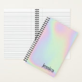 Carnet Typographie moderne arrondie iridescente holograph (À l'intérieur)