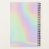 Carnet Typographie moderne arrondie iridescente holograph (Verso)