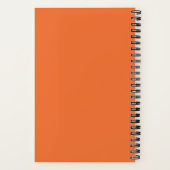 Carnet Typographie moderne arrondie orange vif (Verso)