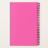 Carnet Typographie moderne arrondie rose chaud (Verso)