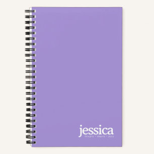 Carnet Typographie Moderne Arrondie Violet Clair
