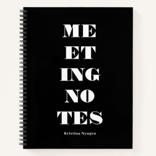 Carnet Typographie moderne chic et audacieuse Notes de ré