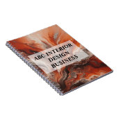 Carnet Typographie moderne en marbre d'orange terracotta (Côté Droit)