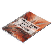Carnet Typographie moderne en marbre d'orange terracotta (Côté gauche)