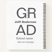 Carnet Typographie moderne graduation simple minimum c (Dos)