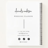 Carnet Typographie moderne Noir et blanc Élégant Minimal (Dos)