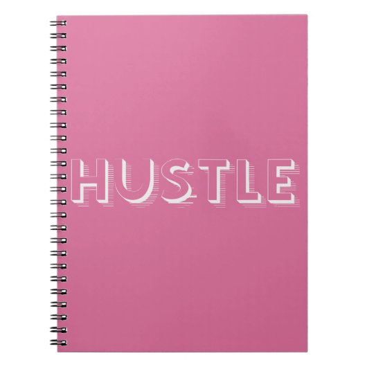 Carnet Typographie moderne White Hustle (Devant)