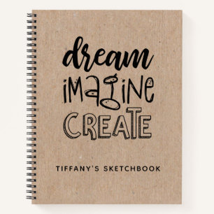 Carnet Typographie Monogramme moderne Artiste Sketchbook 