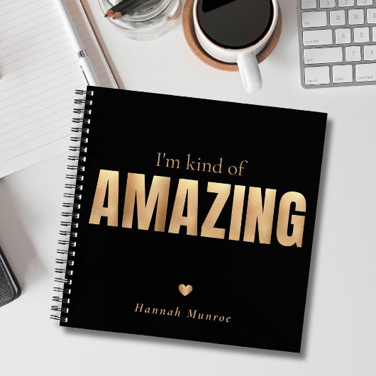 Carnet Typographie motivante élégante et amusante