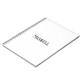 Carnet Typographie noir et gras Nom de famille (Côté gauche)